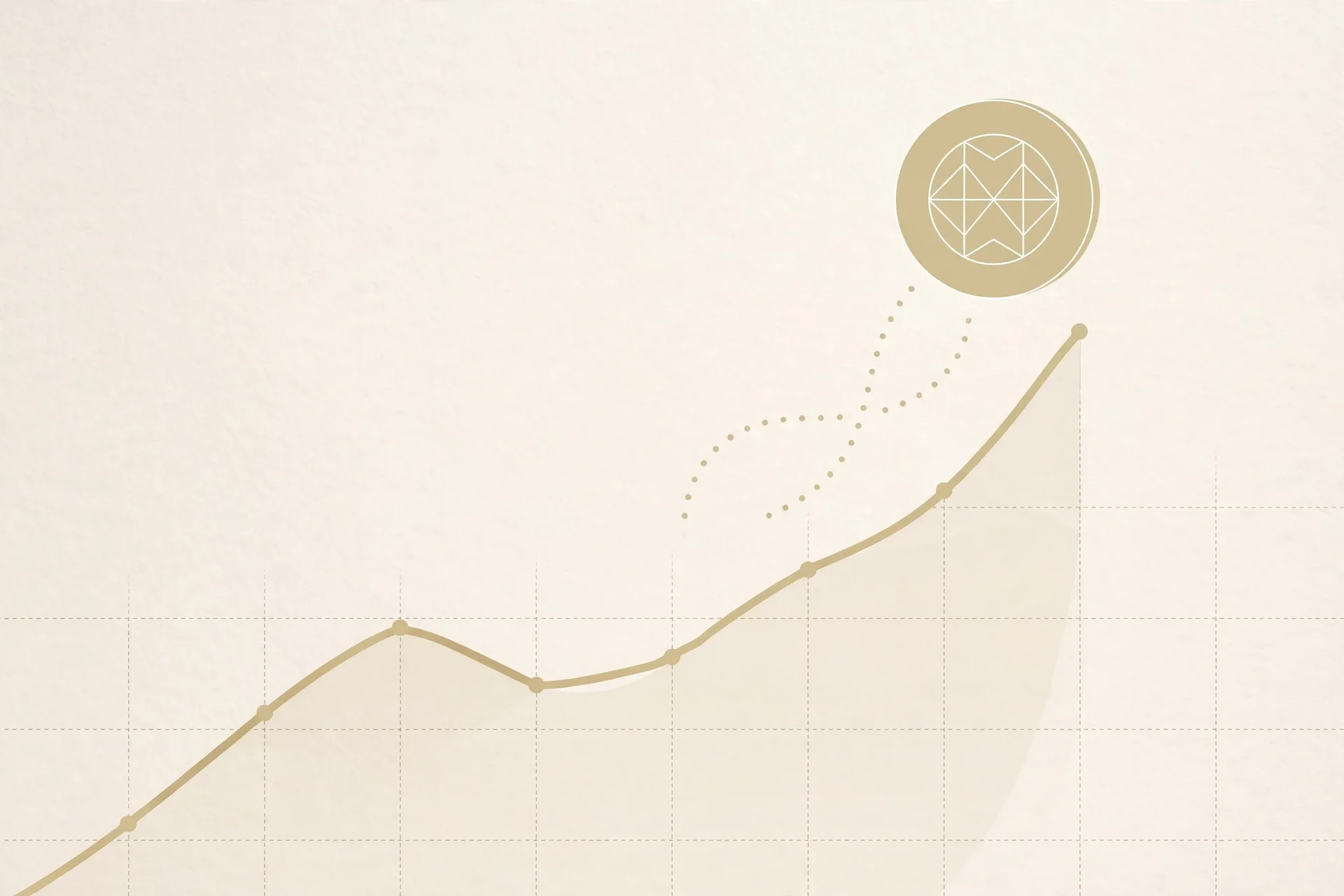 Yükselen Bitcoin fiyat grafiği ve 2030 hedefini gösteren soyut illüstrasyon