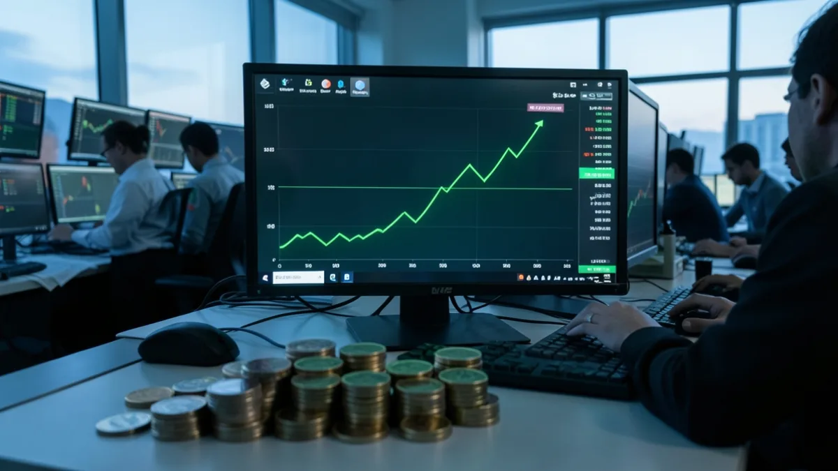 Fed faiz kararı öncesinde yükselen Bitcoin grafiği ve işlem ekranları