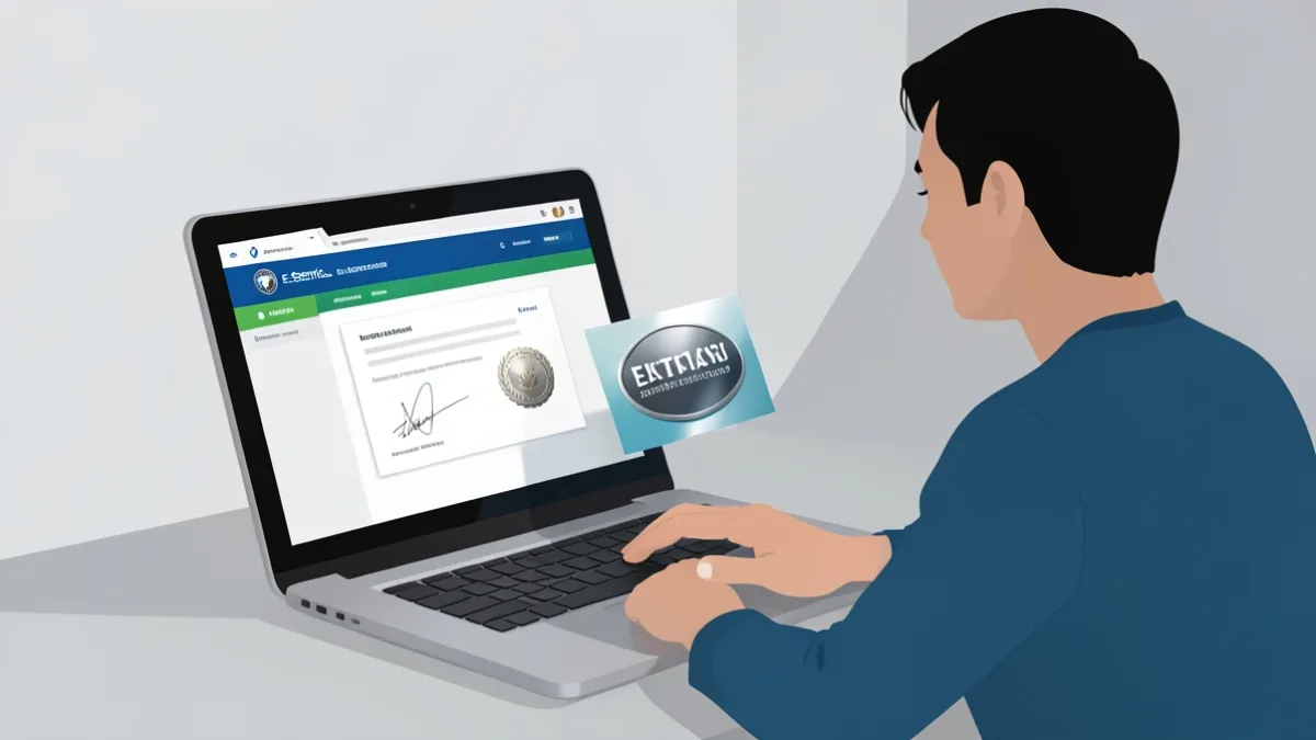 Dijital ortamda elektronik tebligat bildirimi alan bir kullanıcıyı gösteren editoryal görsel